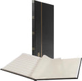 LIGHTHOUSE – “BASIC” Hard Cover Stockbook for Stamps – 16 White Cardstock 9”x12” (A4) Pages with Glassine Strips - Black