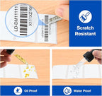 L LIKED 1" x 2" Blank Removable Labels with No Residue, Water and Oil Resistant, Use for Both Home and Office (1 Roll, 1300 Labels)