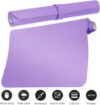 Boutilon Leather Desk Pad Protector,Non-Slip Mouse Pad,Laptop Desk Pad,Office Mouse Mat,Waterproof Leather Desk Blotter,Desk Writing Pad for Office and Home (XL-Purple,35.4"x 15.7")