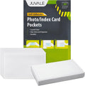 Juvale Photo Sleeves - 5.5 x 8.8 Inches, Clear, 50 Pack - Index Card Holder & Label Sleeves for Planners - Top-Load Card Protector - Office Supplies