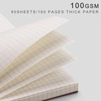 EMSHOI Graph Paper Spiral Notebook 7.48" x 10.15" - B5 Graph Paper Notebook, 2 Pack 320 Pages 100gsm Thick Grid Paper, Plastic Hardcover Journals for Writing Engineering Graphing Work School Supplies