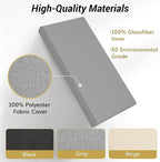 TONOR 4 PCS Large Acoustic Panel, 23.6″ * 11.8″ * 2.36″ 3D Fiberglass Sound Proof Panel with Full Self-Adhesive, Decorative Echo Absorbing Wall Panel, for Studio, Living Room, Home, Office, Grey