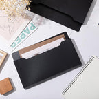 Feifeiya Magnetic Pocket File Holder Large File Folder Organizer Paper Mail Letters Holder Wall Hanging Office Supplies for Refrigerator Whiteboard Cabinets(13.8 x 8.3 Inch,Horizontal,Black)