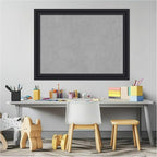 Amanti Art Black Framed Magnetic Board 24x32 Medium Vision Board for use with Magnets, 100% Metal Sheet to Display Items as Office Decor or for Home Organization in mudroom, Kitchen or Kids Room