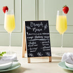 Juvale Mini Chalkboard Easel Signs - 2-Pack, Black, 4.5 x 7.5 in - Tabletop Chalkboard Sign Stand, Double-Sided Display for Wedding, Restaurant Menu & Catering Event Decor