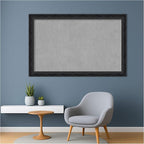 Amanti Art Black Framed Magnetic Board 28x44 Large Vision Board for use with Magnets, 100% Metal Sheet to Display Items as Office Decor or for Home Organization in mudroom, Kitchen or Kids Room