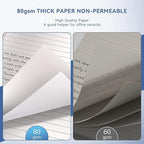 Nichela 5" x 8" Note Pads 12 Pack of Legal Pads 30 Sheets Notepad College Ruled Small Writing Pads Perforated Pages Paper Pads 80GSM Heavyweight Paper Note Pads for Home, Office, or School