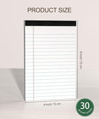 Legal Pads 4x6 Inch College Ruled Small Notepads Writing Note Pads for Work Study Taking Notes To do List, 30 Sheet/Pad Tear-Off Lined Paper Pads Memo & Scratch Pads for Office Home Car School, 8 Pack