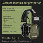 PROHEAR 022 Upgraded Electronic Shooting Earmuffs with Gel Cooling Ear Cushions - 29dB SNR Noise Reduction for Hunting & Gun Range, 5X Sound Amplification, 4 Omnidirectional Mics, HD Speakers,Green