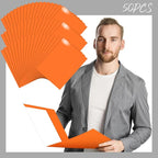 Jutom 50 Pcs 2 Pocket Glossy Paper Folders Glossy Paper Laminated Portfolios, Letter Size, Presentation Folders with Pockets for Office Teacher Worker Supplies (Orange)