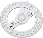 360° Protractor Pack of 2 Protactors Plastic Protractor Math Protractors Clear Protractor Ruler Drafting Tools Circle Protractor for Geometry