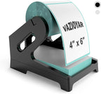 Vazioyar Thermal Label Holder for Rolls and Fan-Fold Labels, Sticker Roll Holder Work with Desktop Label Printer, Label Stand Shipping Supplies for Home Office(Black)
