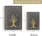2026 Planner 8.5 x 11, Large Weekly Monthly Planners with Tabs, A4 Spiral Bound Daily Calendar 2026 Planner, 12 Month Agenda from Jan. to Dec., Flexible Cover Appointment Book(Tarrow Tree)