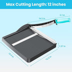 Scribanx Papercutter 12" Cut Length Guillotine Paper Cutter with Safety Guard, 18 Sheet Capacity Heavy Duty Paper Trimmer, Large Paper Cutting Board for Cardstock, Photos, Office, Classroom, Studio
