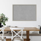 Amanti Art Grey Framed Magnetic Board 26x38 Large Vision Board for use with Magnets, 100% Metal Sheet to Display Items as Office Decor or for Home Organization in mudroom, Kitchen or Kids Room