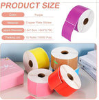 PATIKIL 1000Pcs Colored Coding Labels Stickers, 5x3 Inch Rectangle Inventory Stickers Self Adhesive Tags for Office Business Inventory Management Product Labeling Home Decor, Purple
