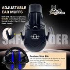 SAFEBUILDER Ear Muffs Noise Reduction SNR 33dB Adjustable Lightweight Safety Earmuffs Sound Proof Noise Cancelling ANSI