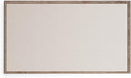 U Brands Linen Bulletin Board, 48" x 72", Rustic Wood Style Frame, Industrial Grade Pinning Surface