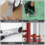 TOMAIX 16 Rolls Heavy Duty Duct Tape Bulk, 787 Yards, Gray Cloth Tape, Waterproof & Strong Adhesion for Repair, DIY, Home & Outdoor Use