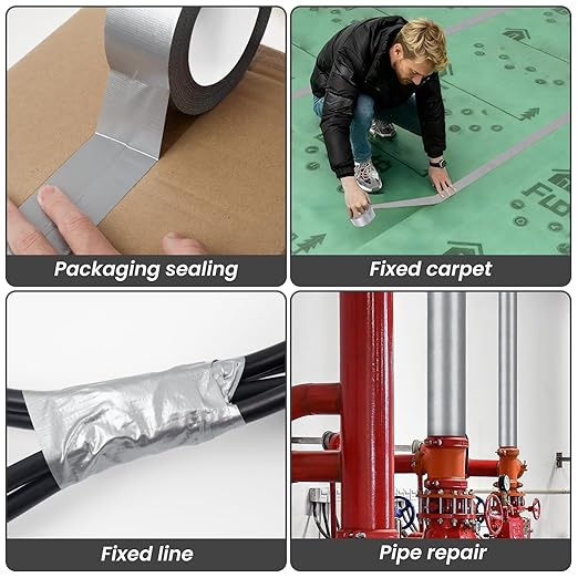 TOMAIX 22 Rolls Heavy Duty Duct Tape Bulk, 720 Yards, Gray Cloth Tape, Waterproof & Strong Adhesion for Repair, DIY, Home & Outdoor Use