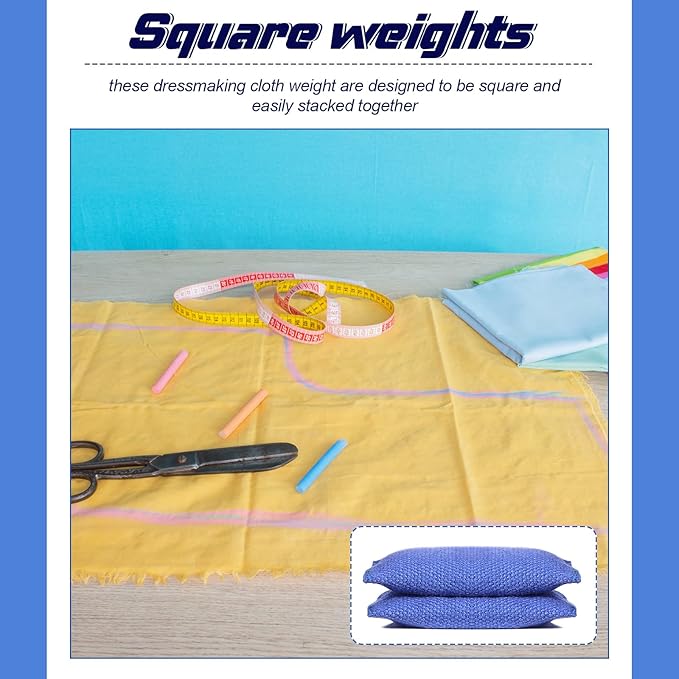 8 Pieces Pattern Weights Fabric Sewing Weight Dressmaking Cloth Cutting Weight for Sewing Accessories Canvas Filled Steel Ball Samples Paperweight for Writing Drawing