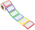 L LIKED 500 Stickers -3.5" x 2.25" Colors Plain Name tag Labels with Perforated Line for School Office Home (Star - 500 Labels)