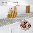 ALIUNI Drawer and Shelf Liner, Non-Slip Kitchen Cabinet Liners Non-Adhesive Thick Strong Grip Waterproof Washable Mats Protect Dresser Shelves Cupboard Bathroom Cabinets, Gray, 24 in X 30 FT