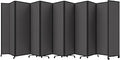 Versare Room Divider 360 Portable Wall Partition | Folding Panels | Large Freestanding Divider | Locking Wheels | Temporary Room Separator