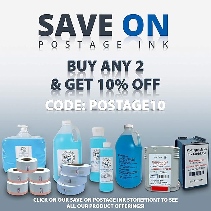 Save On Postage Ink Compatible PB 745-1 Direct Thermal Labels 4" X 6" Shipping Labels Compatible with PB J645, 1E03, 1E23 & 1E26 (6 Rolls)