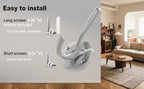 TOFIIGREM Brushed Nickel Wall Hooks Towel Hooks, 2 Pack Coat Robe Hook Heavy Duty Bathroom Double Hook Wall Mounted, Hand Towel Hooks for Closet Entryway Cubicle Kitchen