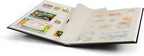 LIGHTHOUSE – “BASIC” Hard Cover Stockbook for Stamps – 16 White Cardstock 9”x12” (A4) Pages with Glassine Strips - Black