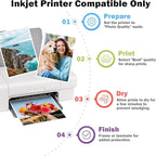 ZHADDLI Inkjet Glossy Photo Paper, 8.5X11 Inches,Pack of 200 Sheets, Compatible with Inkjet Printer Use DYE INK，Glossy Thin Inkjet Paper115gsm
