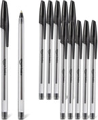 Amazon Basics Ballpoint Pens, 1.0mm, Black, 12 Pack