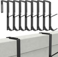 LSCSJUNS 8Pcs Cubicle Hook Sturdy Metal Wall Hooks Adjustable Hangers with Screwdriver Space Saving Cubicle Fabric Hooks for Hanging Clothes Hats Towel