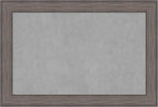 Amanti Art Grey Framed Magnetic Board 25x37 Large Vision Board for use with Magnets, 100% Metal Sheet to Display Items as Office Decor or for Home Organization in mudroom, Kitchen or Kids Room