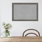 Amanti Art Grey Framed Magnetic Board 19x27 Medium Vision Board for use with Magnets, 100% Metal Sheet to Display Items as Office Decor or for Home Organization in mudroom, Kitchen or Kids Room