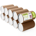 4" x 6" Reinforced Kraft Paper Mailing Tubes, Pack of 10 Tubes with 2 Caps Each – USPS Approved Poster Tube – Made in USA Cardboard Tube for Shipping and Storing Posters, Prints, Artwork, Documents