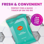 Lume Acidified Deodorant Wipes - 24 Hour Odor Control - Aluminum Free, Baking Soda Free, Skin Loving - 15 Count (Pack of 3) (Cool Cucumber)