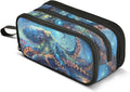 BOENLE Octopus Galaxy Pencil Case Box Boys Girls Large Pencil Pouch with Zipper Compartments Big Capacity Stationery Pen Bag Organizer for Kids Teens Adults School