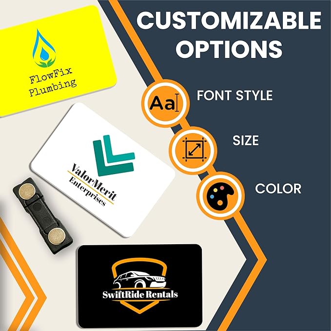 Magnet Me Up Custom Printed Magnetic Name Tag Badge - Image Only, 2x3 inch, Full-Color Customizable Identification Label, for Schools, Offices, Businesses, Made in USA
