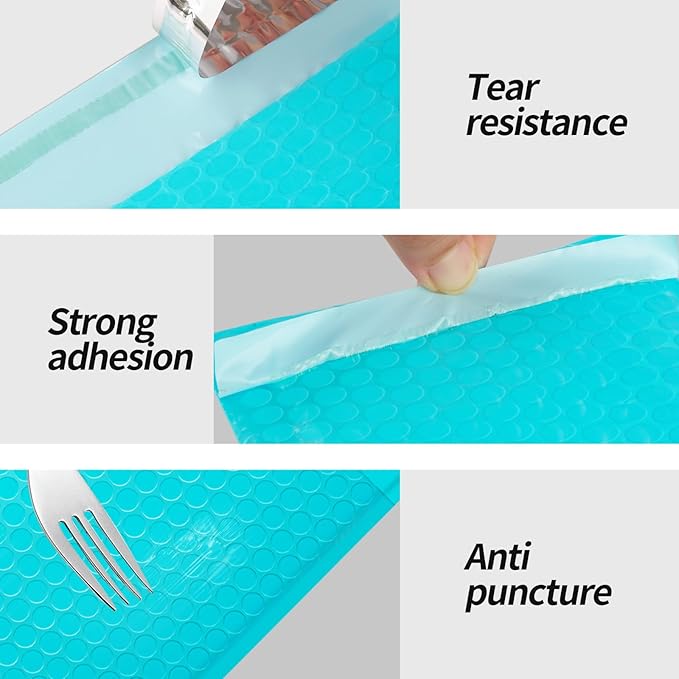 skardeco 4x8 Inch Teal Bubble Mailers 80 Pack Self-Seal Poly Padded Envelopes Suitable for Small Businesses to Package and Mail Jewelry Cosmetics, Electronic Products, Cards (Teal, 4 * 8-80)