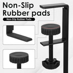 2 Pack Under Desk Cable Management Tray, 15 Inch No Drill Metal Mesh Organizer with Hybrid Side Slots, Wire Holder Storage Rack for Office Home Desk