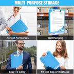 Blue Clipboard with Storage,TFDLCG zm Clip Boards 8.5x11 with Pen Holder,Nursing Clipboards Case Heavy Duty,A4 Letter Size Contractor Clipboard for Office, School and Home