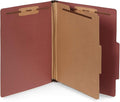 Blue Summit Supplies 30 Letter Size Classification Folders, 1 Divider, 2 Inch Tyvek Expansions, Durable 2 Prongs Designed to Organize Standard Law Client Files, Office Reports, Brick Red