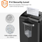 Bonsaii 16-Sheet Microcut Paper Shredder, 60-Minute Home Office Heavy Duty Shredder for CD/Credit Card, P-4 Level with 6-Gal Pullout Bin (C149-D)