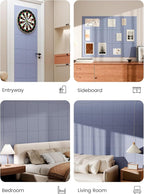 Bumusty Large Cork Board 47"x35" Alternative - 12 Pack Felt Wall Tiles with 70 Safe Removable Adhesive Tabs, 30 Pushpins, Cork Boards for Walls Pin Board Bulletin Board Office Decor (Soft Periwinkle)