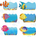 Henoyso 108 Pcs Ocean Themed Desk Name Tags for Classroom Under The Sea Classroom Decor Locker Name Tags for Kindergarten, Preschool, 1st, 2nd & 3rd Grade Teacher Nameplates for Student
