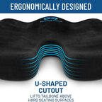 Everlasting Comfort Lumbar Support Pillow for Office Chair - Memory Foam Back Cushion for Car Seat - Promotes Better Posture, Back Pain Relief - Ideal Gaming and Desk Chairs Work and Home Essentials