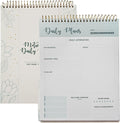 Spiral Daily Planner Agenda Notepad -100 Undated Tear-Off Sheets -Desk Notepad, Motivational Calendar, Organizer, Productivity Tracker, Organizing Goals, Task Planner, Ideas, Notes, to Do List 8.5x11