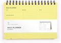 Undated Daily Planner Notebook – Spiral Bound A5 (5.75" x 8.5"), 60 Pages, Yellow Cover | Simple Organizer for Work, School & Personal Goals